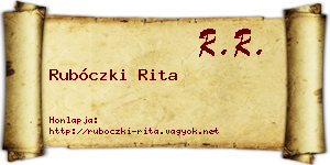 Rubóczki Rita névjegykártya